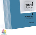 Mat Board Center, Pack of 10, 11x14 for 8x10 Dynamic Blue Color Mats - Acid Free, 4-ply Thickness, White Core - for Pictures, Photos, Framing