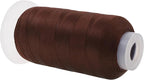 Mandala Crafts Dark Brown Heavy Duty Thread - 1500 Yds Tex 70 Thread for Sewing Drapery Jeans Leather Hair - Bonded Polyester for Outdoor Marine Upholstery