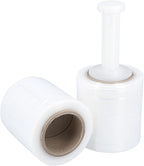 Mini Stretch Wrap for Packing with Handles, 12 Pack, 5 Inch x 1000 Feet, 50 Gauge, Durable Clear Plastic wrap for Moving, Packing wrap Plastic roll Also a Furniture Wrap