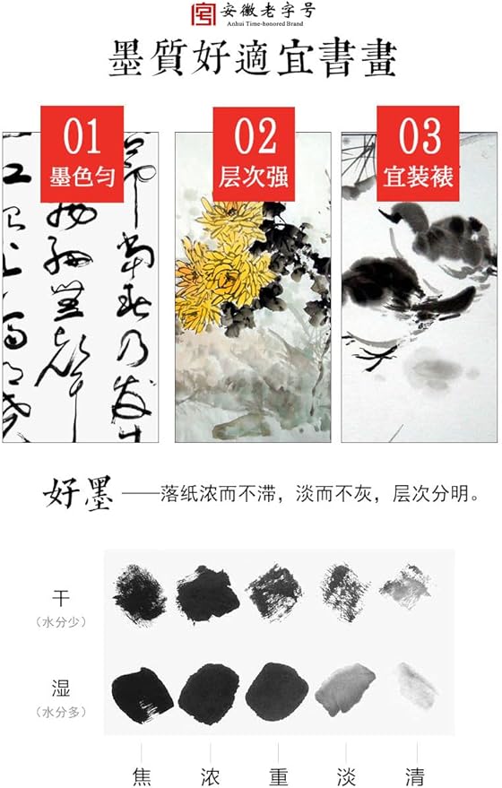Sumi Ink, Chinese Calligraphy Ink, Black Calligraphy Ink,India and Japanese Ink (250ml (8.45oz), Black)