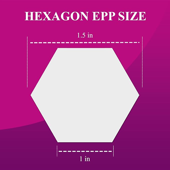 LaserThing Quilting Paper Templates | Handy Tools for Crafting Quilt Patterns | Ideal for Precision Quilting Projects | Includes 1'' Hexagon EPP Set - 300 Pieces