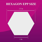 LaserThing Quilting Paper Templates | Handy Tools for Crafting Quilt Patterns | Ideal for Precision Quilting Projects | Includes 1'' Hexagon EPP Set - 100 Pieces