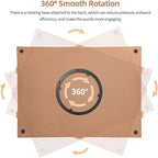 2000 Pieces Rotating Puzzle Board with 6 Drawers, Lazy Susan & Transparent Cover, 40.1"x28.5" Portable Wooden Jigsaw Puzzle Board, Great Gift for for Puzzle Enthusiasts