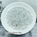 Assorted Glass Beads for Jewelry Making Multi Size Colors Glass Star Moon Seed Pearl Spacer Beads for Bracelets Necklace Earring Making(Frosted White)
