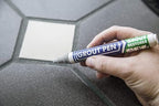 Grout Pen Grey Tile Paint Marker: Waterproof Grout Paint, Tile Grout Colorant and Sealer Pen - Narrow 5mm, 2 Pack with Extra Tips (7mL) - Grey