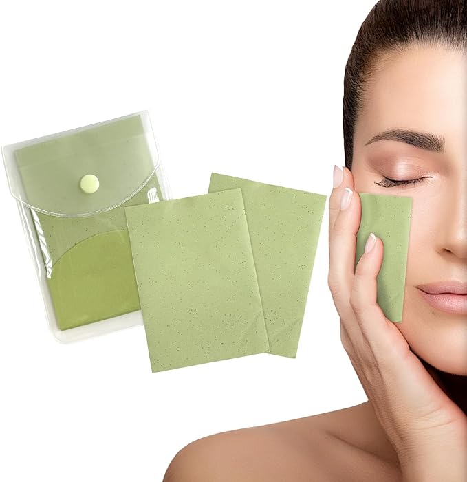 EKIND Oil Blotting Papers Replacement Packs Make Up Pads for Face Shine Control Men Women,Portable Oil Absorbing Tissues for Oily Skin(160 Sheets,Green)