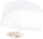JAPCHET 50 Pcs 12 x 12 Inches PET Blank Stencil Sheets, 10 mil Acetate Sheets, Large Mylar Paper Sheets Template Material, Make Your Own Stencil for Vinyl Cutting Laser Cutting