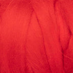 Kondoos Colored Natural Wool roving, 1 lb. Best Wool for Needle Felting, Wet Felting, handcrafts and Spinning. (Red, 1 lb)