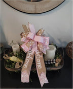 Burlap Ribbon Wired, Farmhouse Rustic Welcome Ribbon for Gifts Wrapping DIY Crafts Floral Bows Wreath Making Party Supplies Holiday Home Decoration, 2.5 Inch x 10 Yards