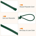 MECCANIXITY Waxed Cord 1.5mm Waxed Thread 87 Yard Wax String Leather Cord for Bracelet Making, Necklaces, Beading, Jewelry Making and DIY Crafts(Dark Green)