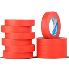 Red Painter's Tape,1 inch x 60 Yards x 10 Rolls (600 Yards Total) - Medium Adhesive Bulk Multi Pack Masking Tape for Painting,Labeling,DIY Crafting,Decoration and School Projects
