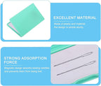 PATIKIL Magnetic Needle Storage Case, Plastic Portable Sewing Pin Keeper Needle Organizer Box Container for Embroidery Knitting Stitching, Green