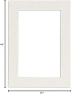 Pack of TEN 11x14 Mats Bevel Cut for 8.5x11 Photos - Acid Free Oyster Shell White Precut Matboards For Pictures, Photos, Framing - 4-ply Thickness