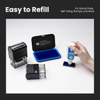 Premium Stamp Ink, Quick-Drying & AP-Certified Non-Toxic Refill Ink for Self-Inking Stamps, Date Stamps and Stamp Pads (Blue, 2oz)