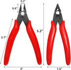 10 Pack 170 Wire Cutters, 5 Inch Small Precision Flush Cut Pliers with Spring, Micro Diagonal Side Cut Nippers, Sharp Wire Clippers for Electronics, Jewelry Making, Zip Ties, Soft Copper Wire