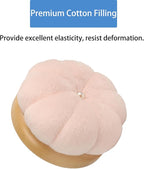 Hilltian Pin Cushion for Sewing, Wooden Base Sewing Pincushion with 100 Plastic Head Pins, Cute Pins Holder for Sewing Quilting (Light Pink)