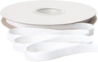 Ribbli Polyester White Velvet Ribbon,3/8 Inches Continuous10-Yard Spool,Christmas Ribbon for Gift Wrapping,Floral Bouquets, Home Decor