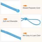 MECCANIXITY Waxed Cord 1mm Waxed Polyester Cord 175 Yard Wax String for Bracelet Making,Necklaces, Beading,Jewelry Making and DIY Crafts(Sky Blue)