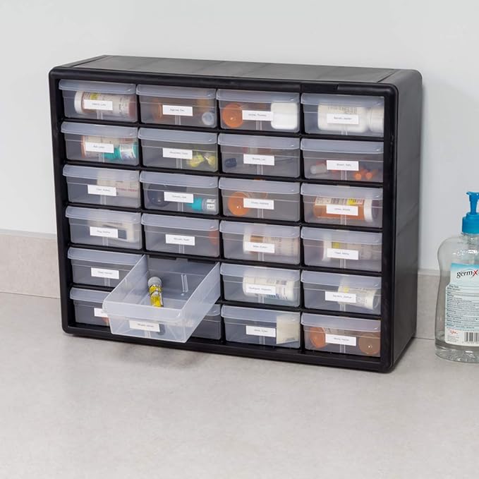 Akro-Mils 24 Drawer Hardware, Craft and Office Supply Storage Cabinet Bundle (2-pack)