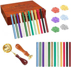 Wax Seal Sticks, Afobby 15 Pieces Glue Gun Sealing Wax Sticks for Wax Seal Stamp,Pine Green Wax Sealing Sticks for Wedding Invitations, Cards, Envelopes