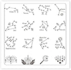 CHGCRAFT Polymer Clay Texture Sheets Constellations Clay Texture Mat Silicone Texture Stamp Clay Modeling Pattern Pad Silicone Clay Texture Mat for Jewelry Earring Making 5.5x5.5inch
