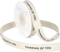 Thinking of You Ribbon - 5/8 Inch x 12 Yards Natural Twill Tape Ribbon, Cotton Herringbone Ribbons for Gift Wrapping, Birthdays, Weddings, Anniversaries, Valentine's Day, Mother's Day