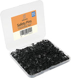 500PCS Safety Pins, 0.75Inch/19mm Small Safety pins, Rust Resistant Nickel Plated Steel Set for Crafting, Sewing, Rimming Fastening Clip Button for Garment Hang Tag (Black)
