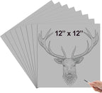 Yeaqee 4 Pcs 12 x 12 Inch Linoleum Block Rubber Carving Block Soft Linocut Blocks Large Linoleum Sheet Unmounted Lino Plates for Engraving Art Project Printmaking Artist Studio Supplies (Gray)