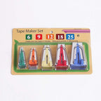 YICBOR Bias Tape Maker Set 6MM/9MM/12MM/18MM/25MM 5 Sizes DIY Quilting Tools Kit