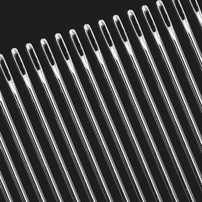 4" Professional Upholstery Needle 10cm length 3mm thickness, Big Eye Hand Sewing Needles for Stitching and Crafting Projects