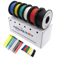 Fermerry 24 AWG Stranded Wire Spool 25ft Each 6 Colors Flexible 24 Gauge Silicone Hook up Wire Kit Electrical Tinned Copper Wire