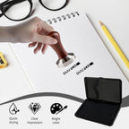 Large Ink Pad for Stamps, 6.14"×3.38" Stamp Pad, Ink Pad for Office, Notarization, and Rubber Stamps (Black