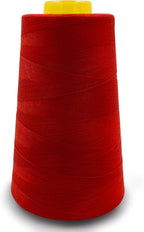 Tortoise 4 Cones of 3000 Yards Each Spool Thread for All Purpose, Quilting, Serger, Overlock Sewing Machines - 100% Polyester - 40S/2 Red