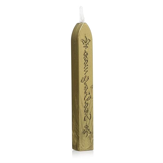 Mceal Sealing Wax Stick with Wick Flower De Luce of France Retro 10 Pieces Pack(Olive Green)