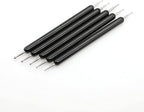 4 Set Embossing Stylus Double End Tracing Dotting Tool, 20 Pcs Ball Embossing Stylus Double End Tracing Dotting Tool for Pottery Clay Craft, Embossing Art (Black)