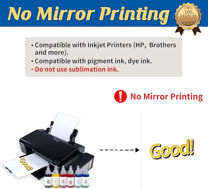 TransOurDream Heat Transfer Paper for Dark T Shirts (25 Sheets, 8.5x11", Dark 1.0) Iron on Transfers Paper for Inkjet Printer Printable Heat Transfer Vinyl for Dark Fabrics