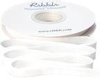 Ribbli Polyester Cream White Velvet Ribbon,3/8 Inches Continuous10-Yard Spool,Off White Christmas Ribbon for Gift Wrapping,Floral Bouquets, Home Decor
