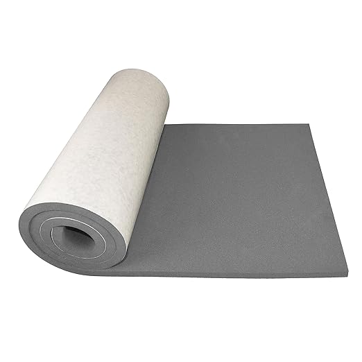 XCEL Foam Roll with Self Adhesive – Gray, 60" x 16" x 1/2" Closed Cell Foam Rubber Water Resistant Padding Sheet – Home, Marine, Garage, Auto Insulation & Cosplay (Gray, 60" x 16" x 1/2")