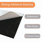 8 Pcs Black Adhesive Foam Padding, Closed Cell Foam Sheet 1/8" Thick 4 Inch X 4 Inch, Neoprene Rubber Pad Self Stick Anti-Slip Adhesive Anti Vibration Foam Pad (4inX 4inX 1/8in, 8)