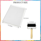 Gel Printing Plate kit - Gel Plate Printing for Mixed Media Art, 8" X 10" Gel Plate,Printing Supplies, Reusable Gel Plate Kit for Card Making, Brayers for Gel Printing, Printmaking Supplies Home Decor