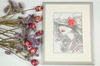 RIOLIS - Mysterious Rose 1887, Cross Stitch Kits 8¼" x 11¾", Cross Stitch Kits for Beginners & Advanced, Crossstitching Kit Adult, Embroidery Counted Stitching Kit