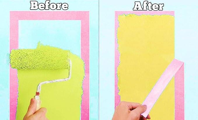 5 Rolls Pinstripe Tape - Masking Tape 1/16", 1/8", 1/4", 1/2", 3/4" - Thin Painters Masking Automotive Tape for DIY, Car, Auto, Paint, Art, Tumblers (Pink)