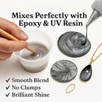 BALTIC DAY Metallic Platinum Silver Epoxy Resin Pigment Paste XL (191g/6.7oz) – Opaque Epoxy Dye & High Concentration Coloring Paste, Mica Powder Alternative for Resin Art, Jewelry, Tumblers