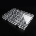 36 Grids Clear Plastic Organizer Box, Craft Storage Container for Beads Organizer, Art DIY, Crafts Jewelry Storage, Fishing Tackles, Rock Collection, 1 Pack