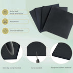 4 Pieces Anti Vibration Pads 1/4 in Thick X 6 in X 6 in, Neoprene Rubber Pads, Hard Rubber Block for Anti-Slip, Shock Absorption, Protection