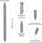 Ddaowanx Gel Pens, 0.5mm Fine Point Quick Dry Black Ink Pens Retractable, Nursing School Essentials,School Supplies, Gifts for Women (6Pcs-Black Ink)