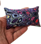 Emery Pin Cushion for Sewing - Filled with Abrasive Emery Sand - Handmade in USA (2"x3", Cherries on Black)