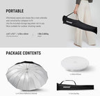 NEEWER 41"/104cm Parabolic Reflective Umbrella Photography with Silver Inner, Soft Lighting with Diffuser Cover, Bag, Quick Fold for Camera Photo Studio Video Light Shooting Monolight Flash, NS1U