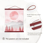 Artmag Magnetic Poster Hanger Frame, 13x19 13x22 13x24 Light Wood Wooden Magnet Canvas Artwork Print Poster Hangers Frames Hanging Kit (Mahogany, 13")