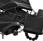 Colorsheng 20pcs 3.5 "X 4.5" Velvet Drawstring Cloth Jewelry Pouches Gift Candy Bags Wedding Headphones Bag (Black)